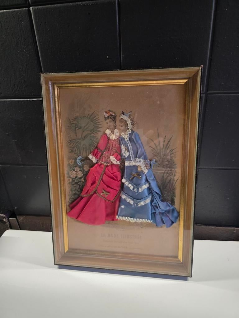 La mode illustré. 3D modeprent. 19de eeuw, Antiek en Kunst, Ophalen of Verzenden