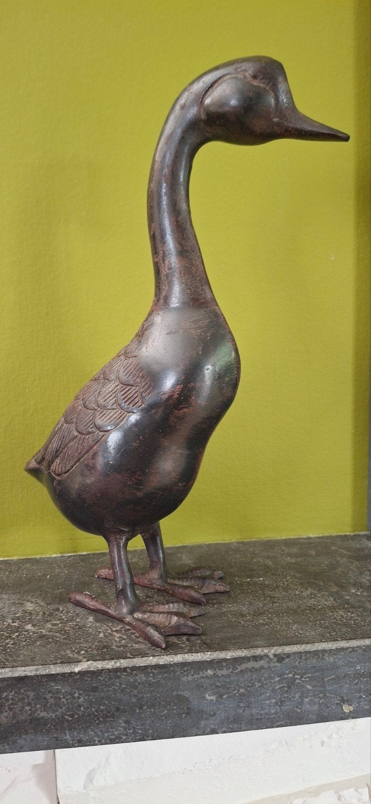 Eendenbeeldje van brons, Jardin & Terrasse, Statues de jardin, Enlèvement