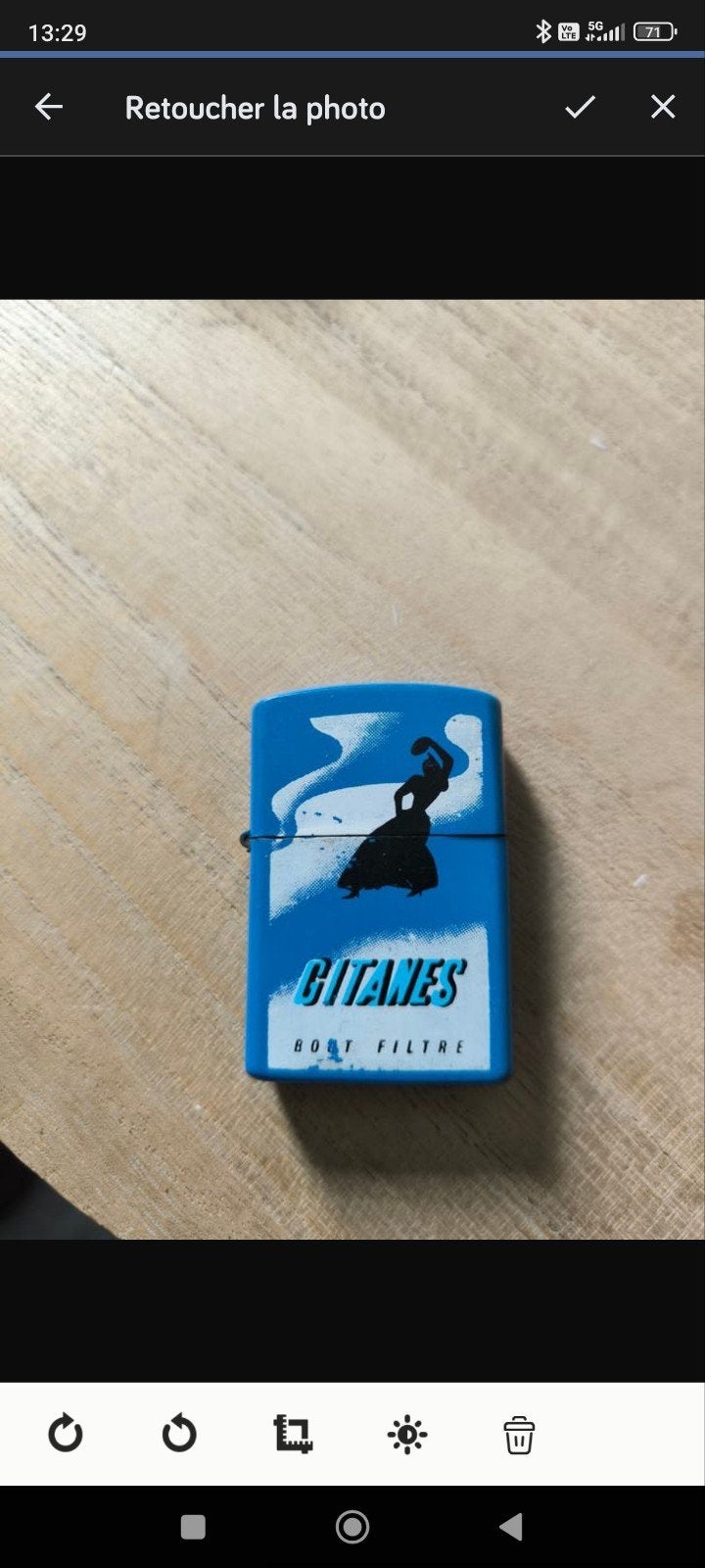 Briquet à essence vintage de marque gitanes 70-80, Ophalen of Verzenden, Aansteker