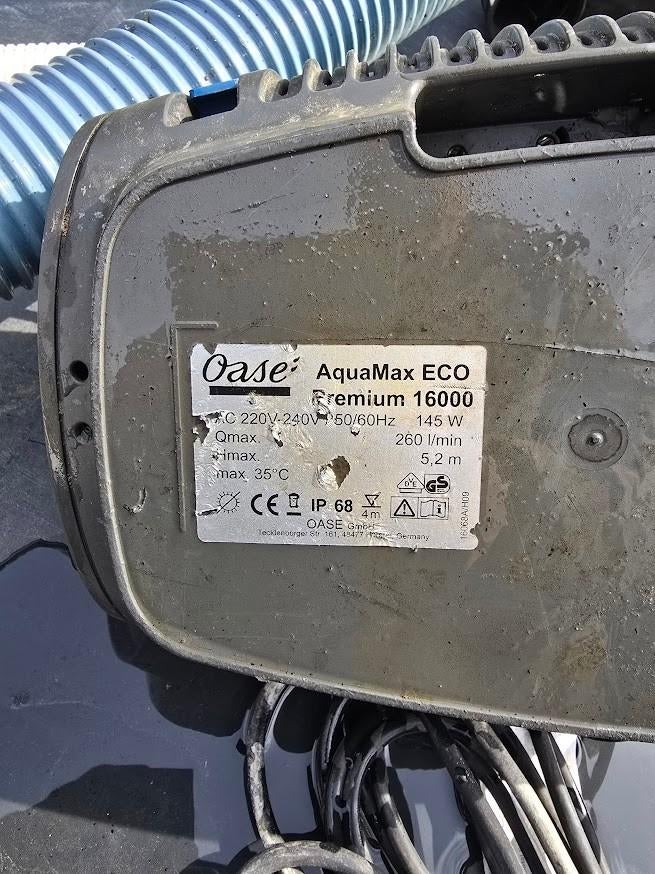 oase aquamax eco premium 16000ltr, Ophalen, Gebruikt, Vijverpomp