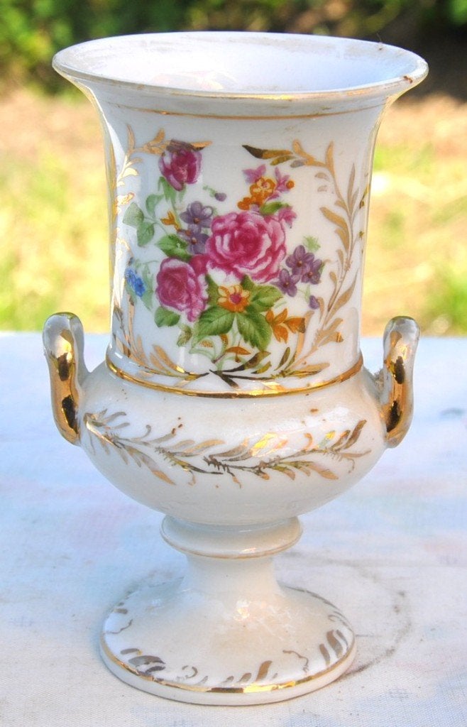 petit vase en porcelaine vieux bruxelles /paris, Ophalen of Verzenden