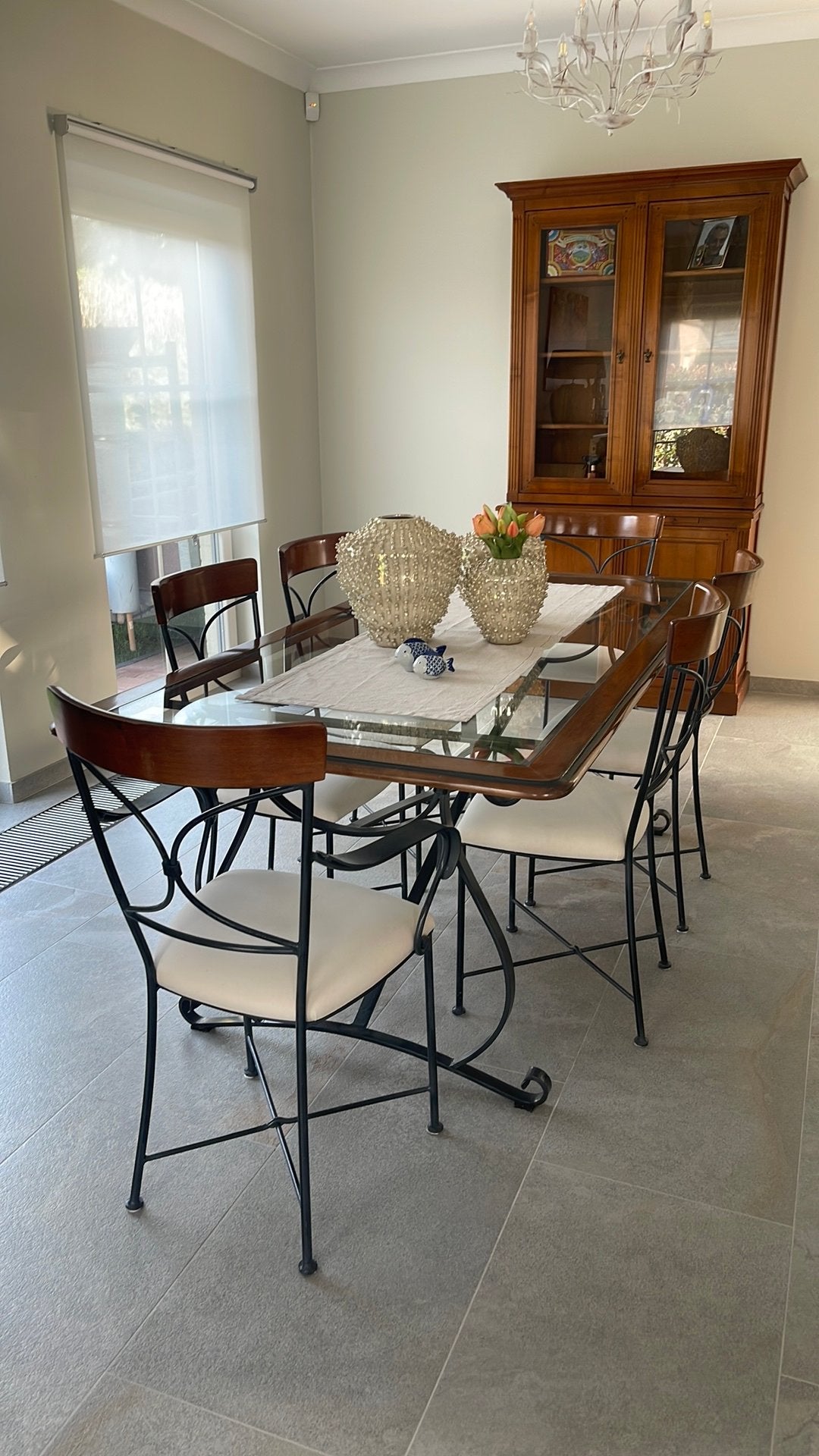 Table à manger + chaises, Enlèvement, Utilisé, Franse landelijke stijl, 4 à 6 chaises