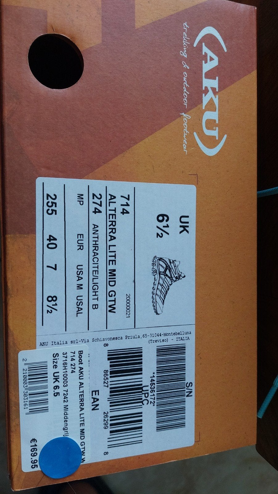 AKU wandelschoenen maat 40, Ophalen of Verzenden, Zo goed als nieuw, Schoenen