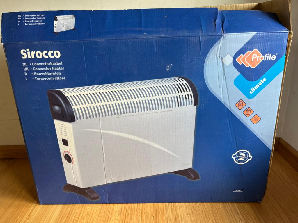 Convectorkachel Sirocco max 2000W, Ophalen, 30 tot 80 cm, Overige typen, Minder dan 60 cm