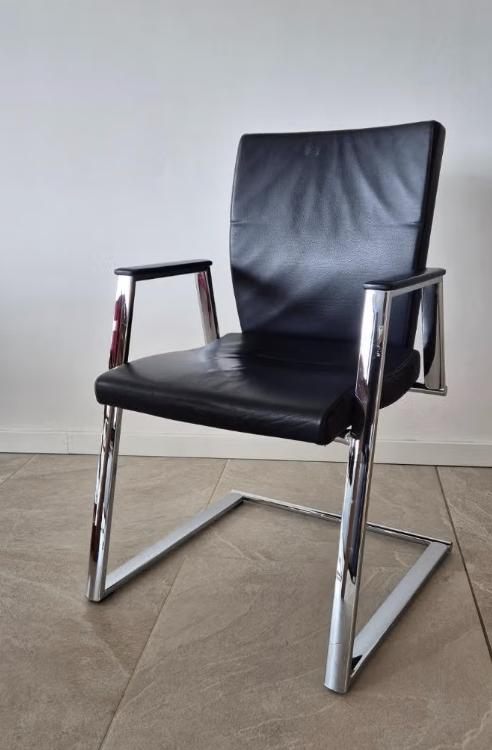 Chaises design Sedus cuir bleu nuit - mc-280, Enlèvement, Bleu, Cuir, Moderne / Design