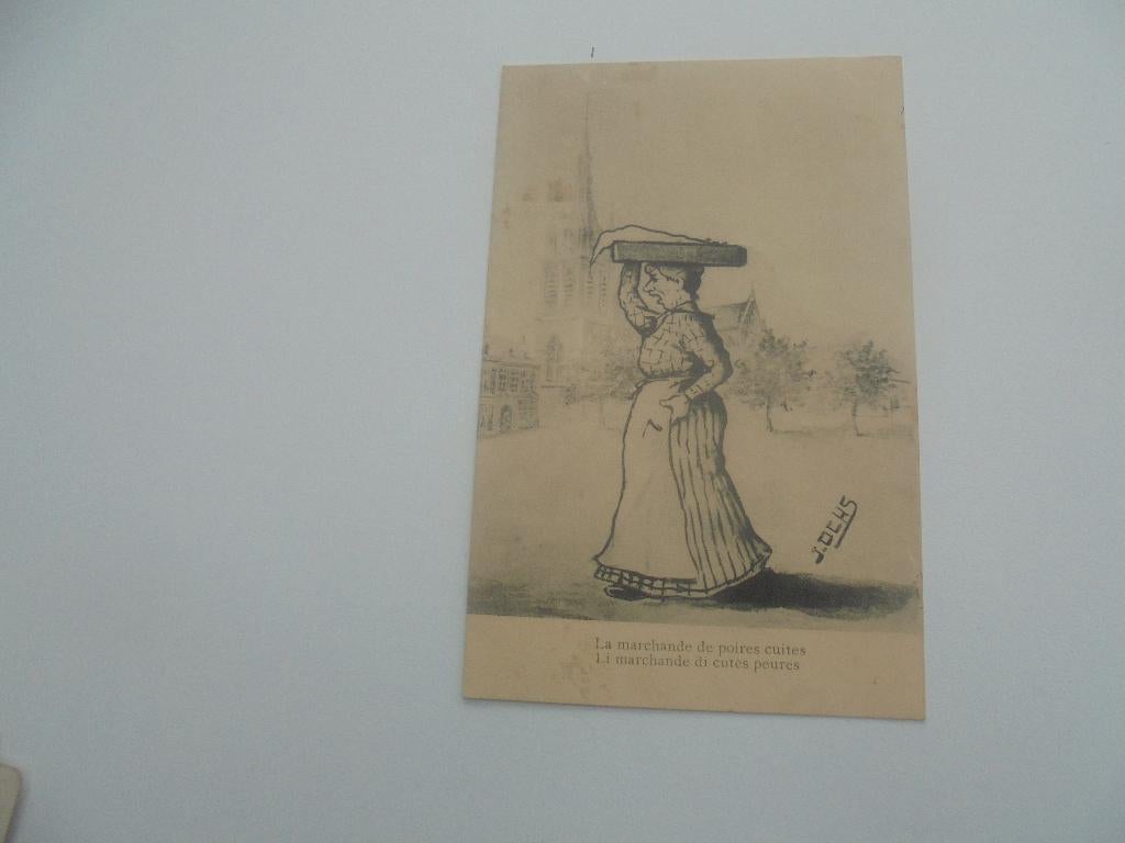 fantasiekaart-la mardhande de poires cuites, Verzamelen, Postkaarten | Themakaarten, Verzenden, Voor 1920, Gelopen, Ambachten of Beroep