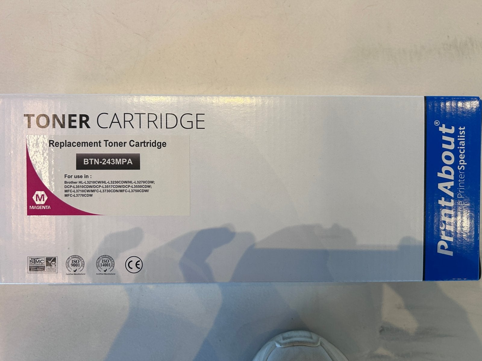 PrintAbout Huismerk voor Brother BTN-243M Toner Magenta, Ophalen of Verzenden, Zo goed als nieuw, Toner