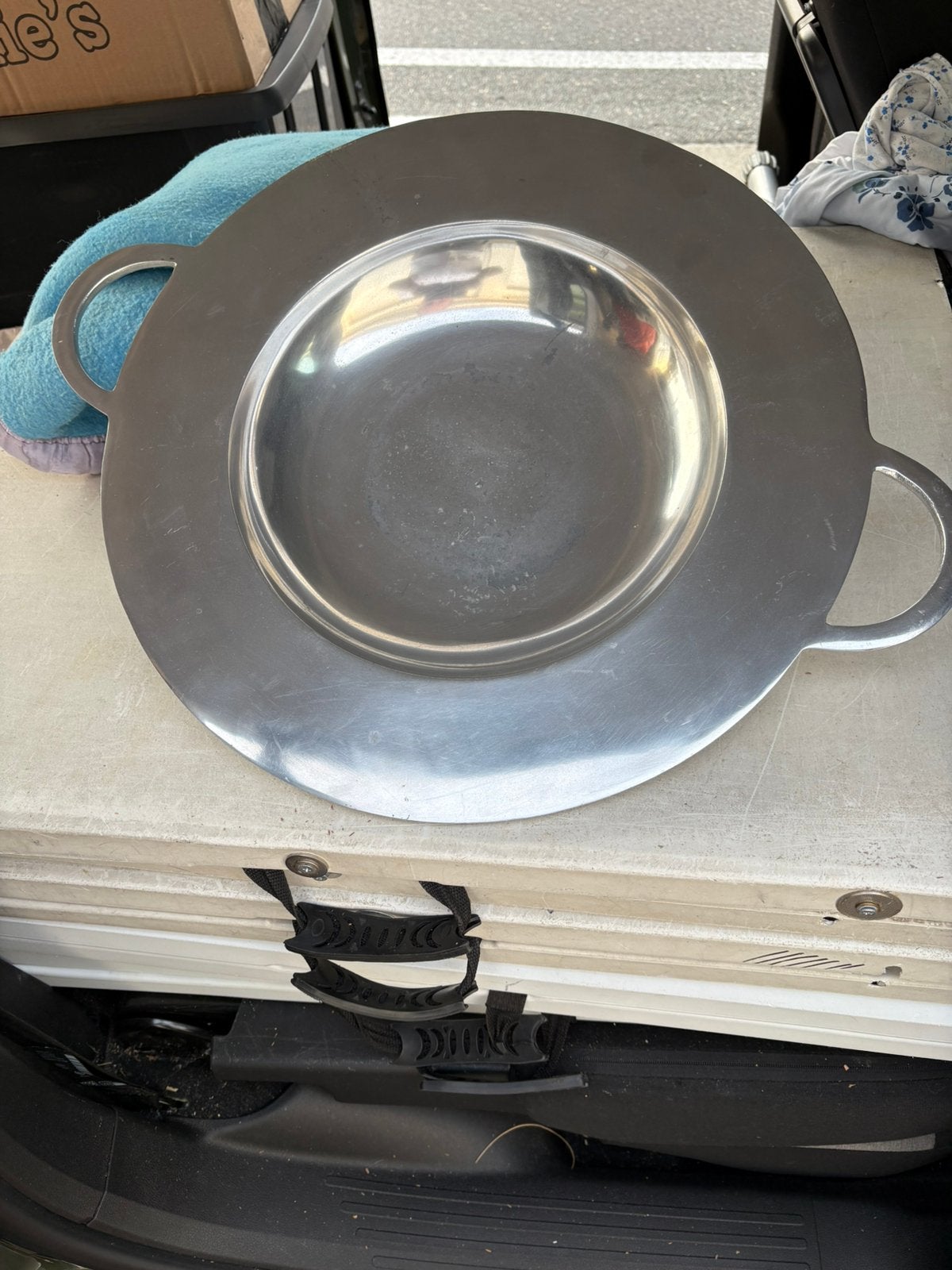 Metalen schaal, Maison & Meubles, Accessoires pour la Maison | Plateaux, Autres types, Rond, Enlèvement, Utilisé