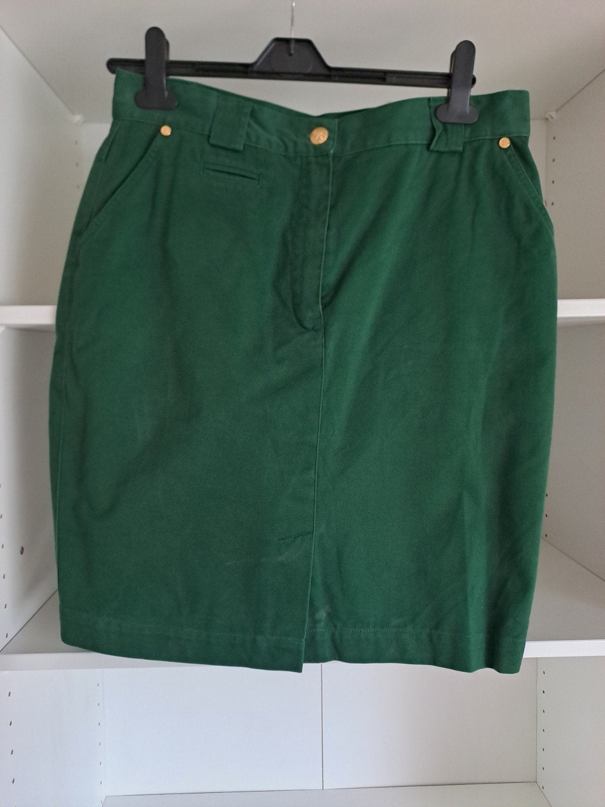 Taille 42 Jupe crayon verte avec marguerites sur la poche ar, Taille 42/44 (L), Enlèvement ou Envoi, Escada, Vert