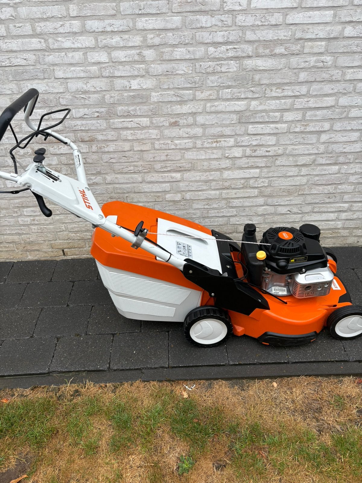 Professioneel stihl rm655 ys maaier, Benzine-grasmaaier, 50 cm of meer, Opvangbak, Ophalen