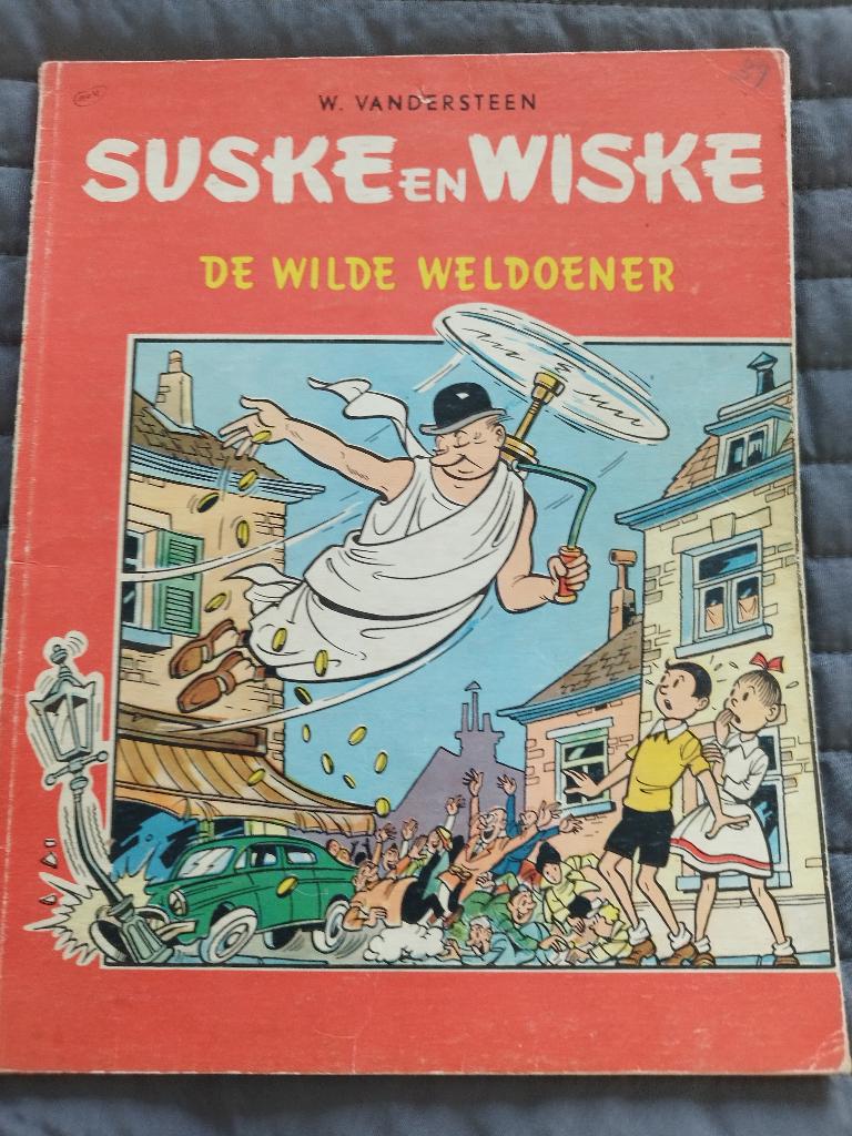 lot van 9 oude suskes en wiske ongekleurd doe een bod, Enlèvement ou Envoi, Utilisé, Willy vandersteen