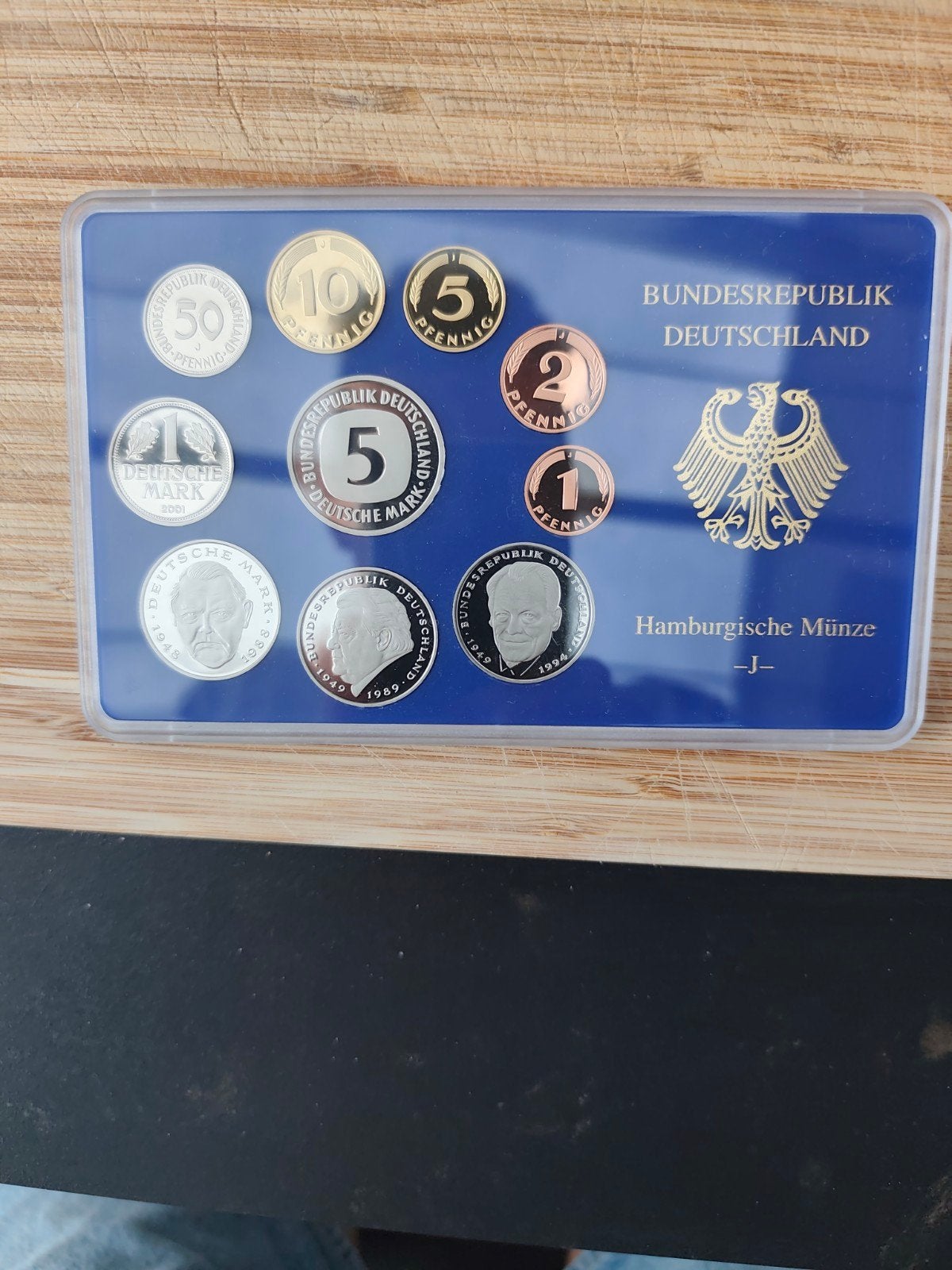 Coffret Monnaies Allemagne 2001 - Spiegelglanz (Atelier J), Enlèvement ou Envoi