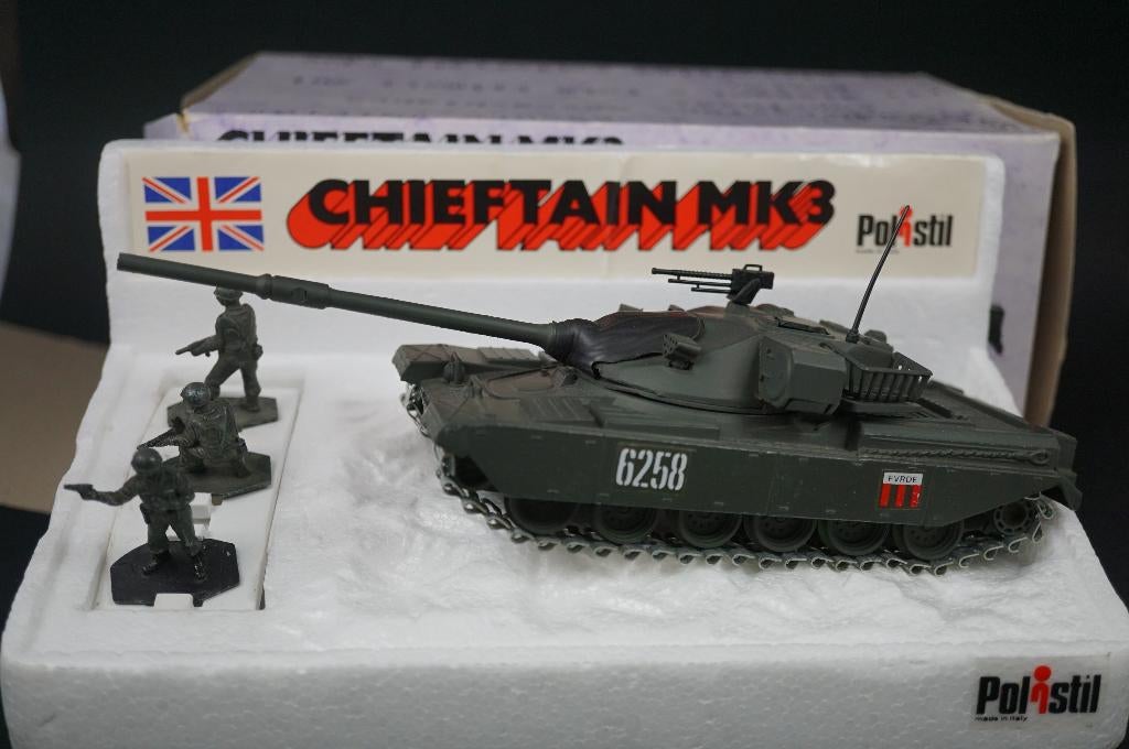 Polistil Chieftain tank - 1/50 - TOP vintage in de doos, Ophalen of Verzenden