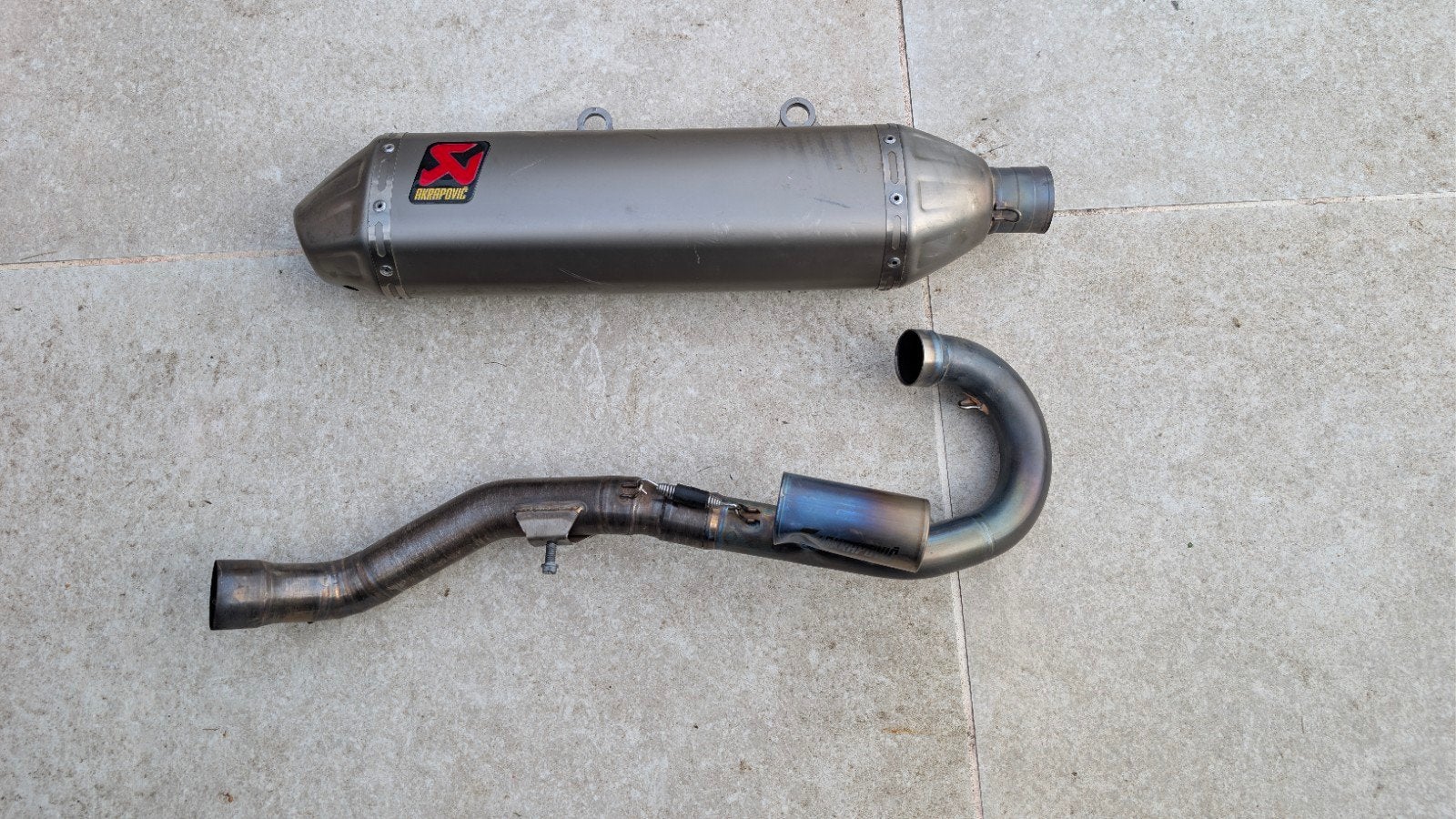 Titanium Akrapovic uitlaatlijn KTM Exc 2012-2016, Enlèvement, Utilisé