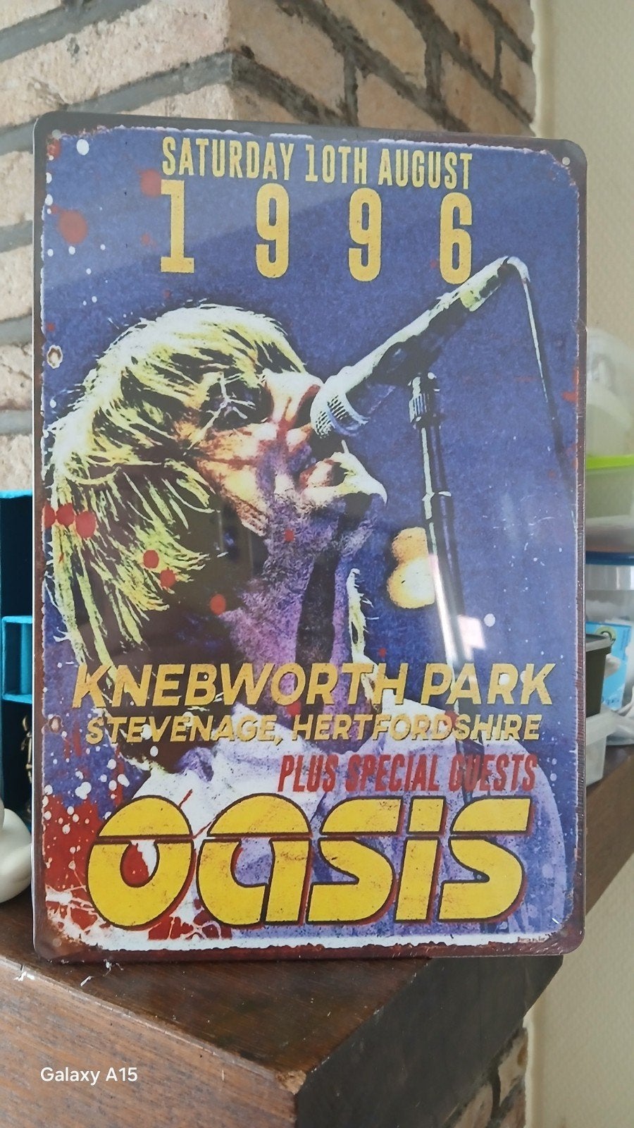 Oasis poster op metaal 20 op 30 cm, Ophalen of Verzenden, Metaal