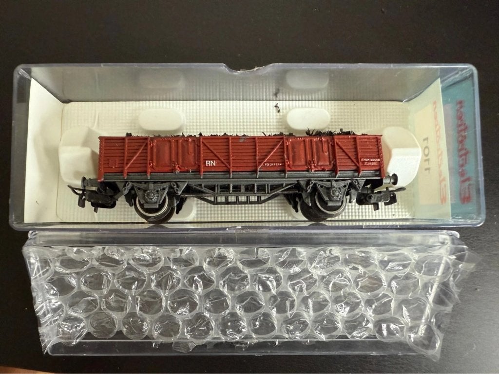 Open wagon Electrotren H0 1104 RENFE kolenlading met doos, Overige merken, Gelijkstroom, Wagon, Ophalen of Verzenden