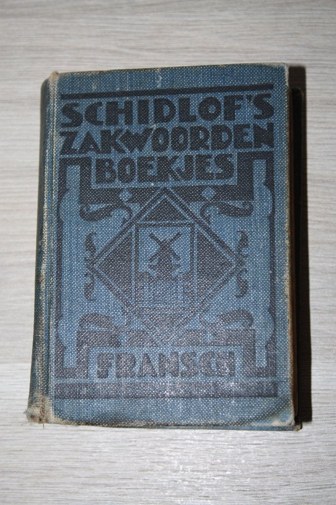 Antiek schidlof's zakwoordenboekje Fransch , 3e druk 1930, Ophalen of Verzenden