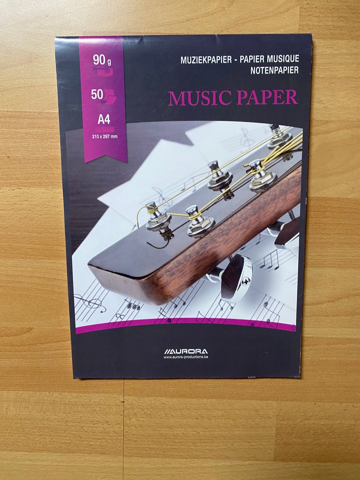 Bloc de papier musique A4 Aurora (50 pages - 90g) - NEUF, Enlèvement ou Envoi, Neuf, Leçon ou Cours