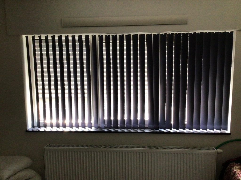 Verticale lamellen, Huis en Inrichting, Ophalen, Zwart, Lamellen, Zo goed als nieuw