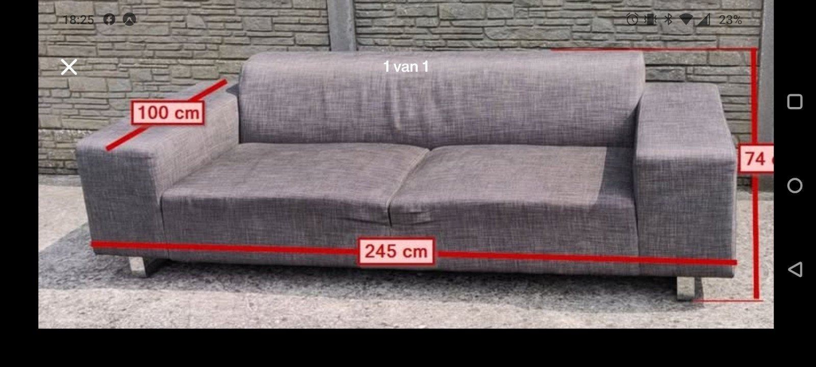 Grote 3 zit., Ophalen