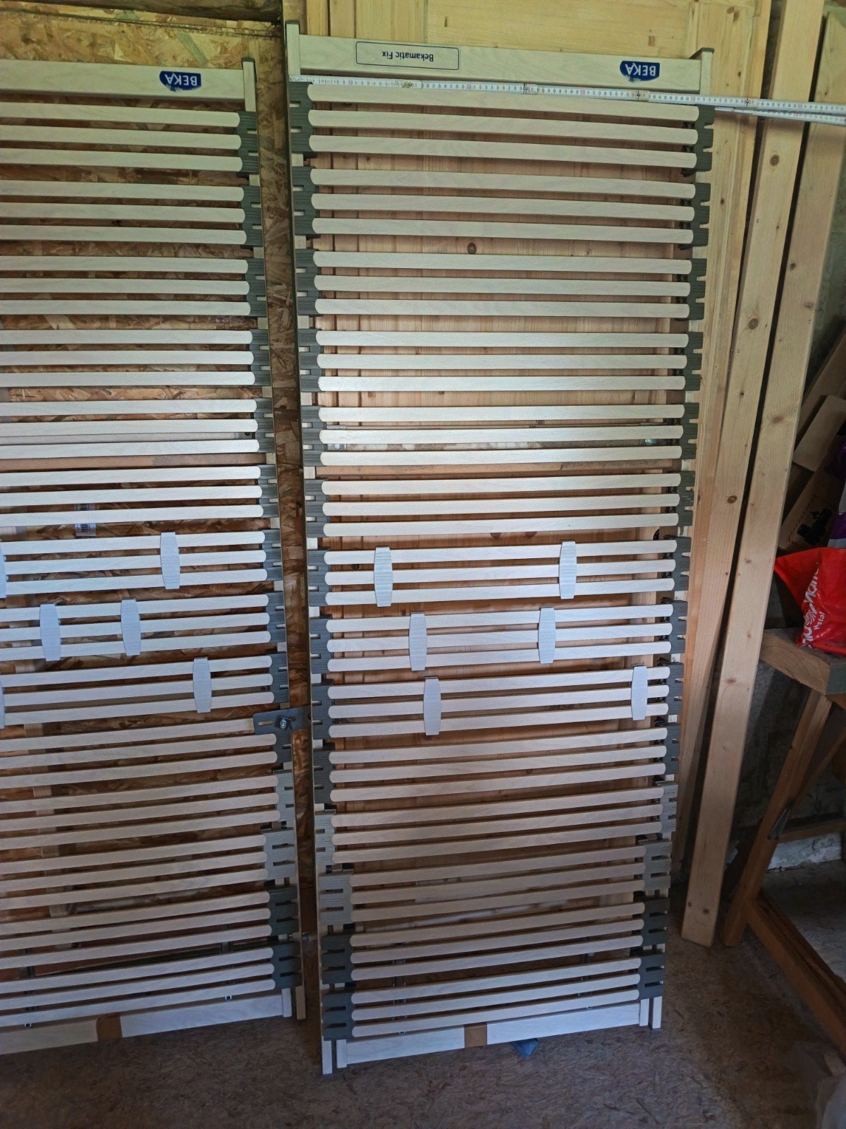 Lot 2x sommiers lattes BEKA 80x200, Overige maten, Overige maten, Matras