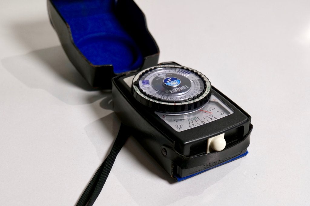 Lunasix F lichtmeter met lederen hoes, Ophalen of Verzenden, Gebruikt, Overige typen