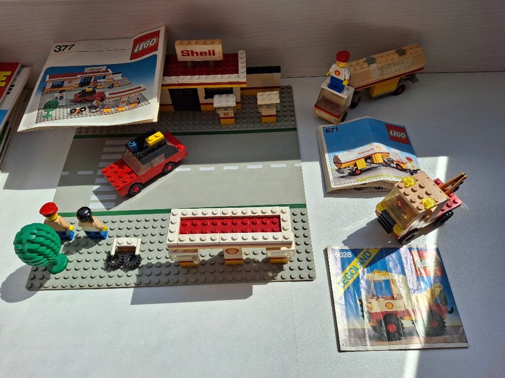 Lego lot SHELL 377 - 671 - 6610 - 6628, Ophalen of Verzenden, Compleet, Lego, LEGOLAND