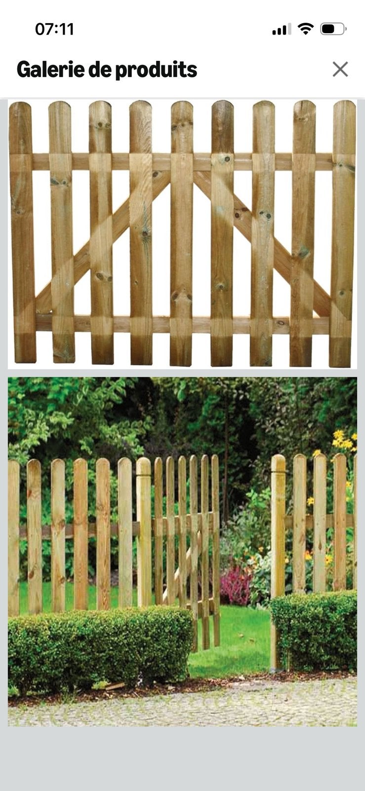 2 nouveaux portails jamais utilisés 1m sur 80 cm, Enlèvement ou Envoi, Neuf, Bois