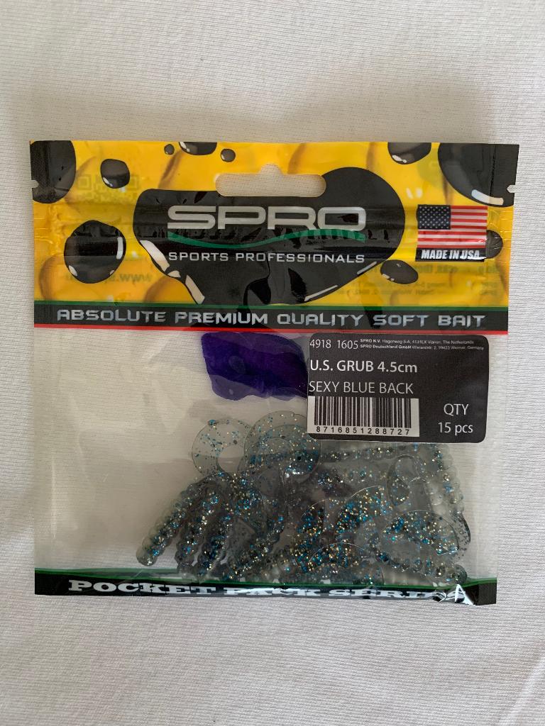 Spro U.S. GRUB 4.5cm SEXY BLUE BLACK kunstaas, Ophalen of Verzenden, Nieuw, Overige typen