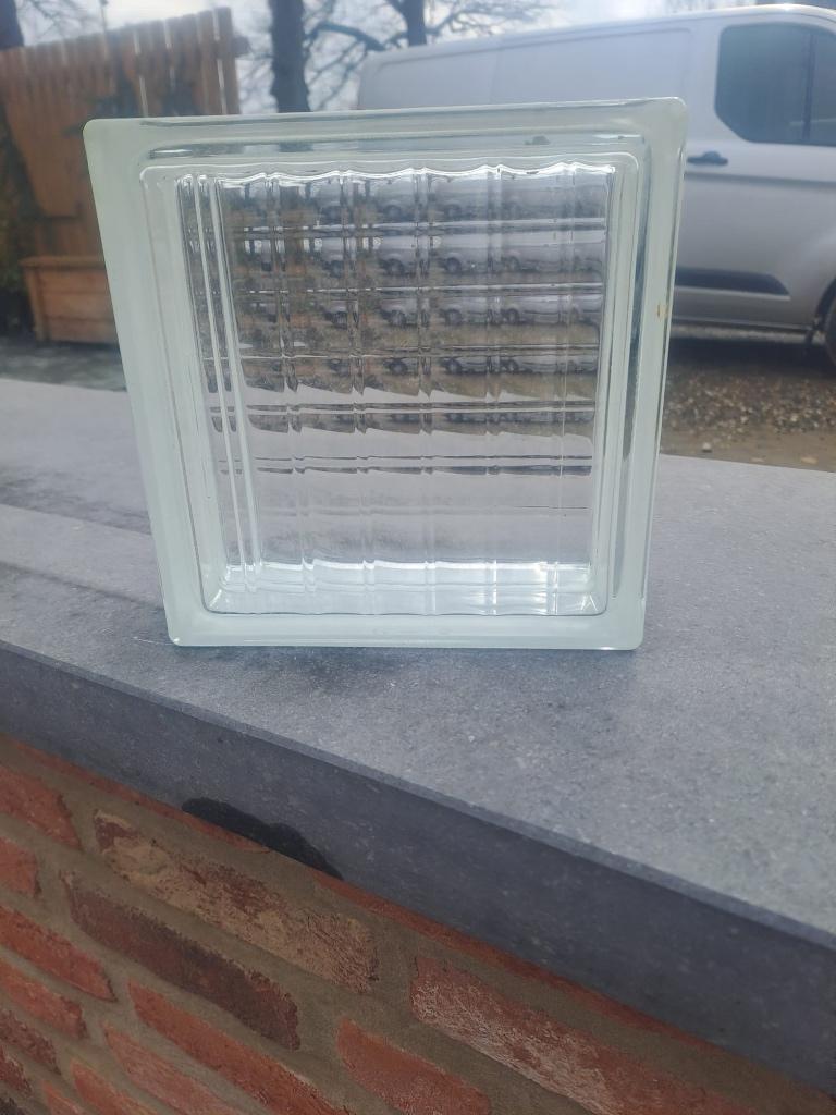 100 Seves Glassblock “Wave” glasblokken – 19x19x8 cm – €320, Doe-het-zelf en Bouw, Metselstenen, Ophalen, Nieuw, Overige typen