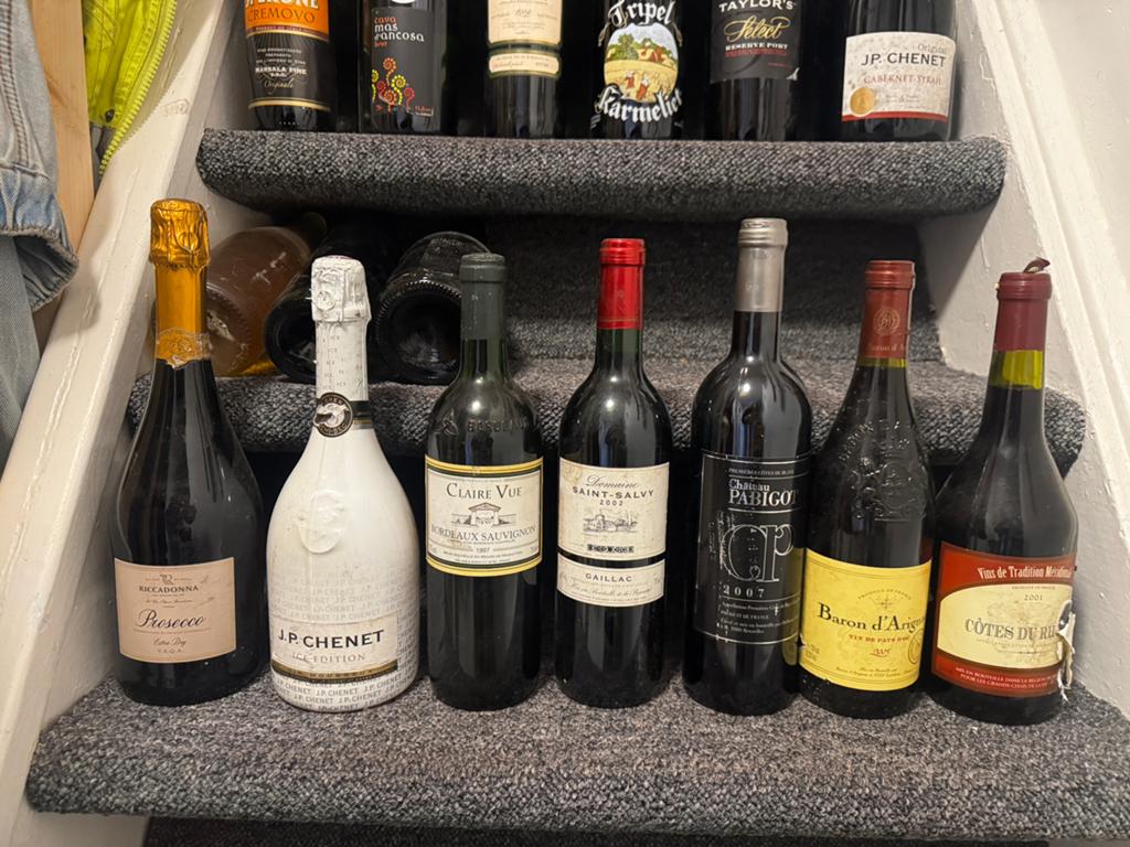 Rode wijn, witte wijn, champagne, cava €3/stuk, Enlèvement, Comme neuf, Champagne