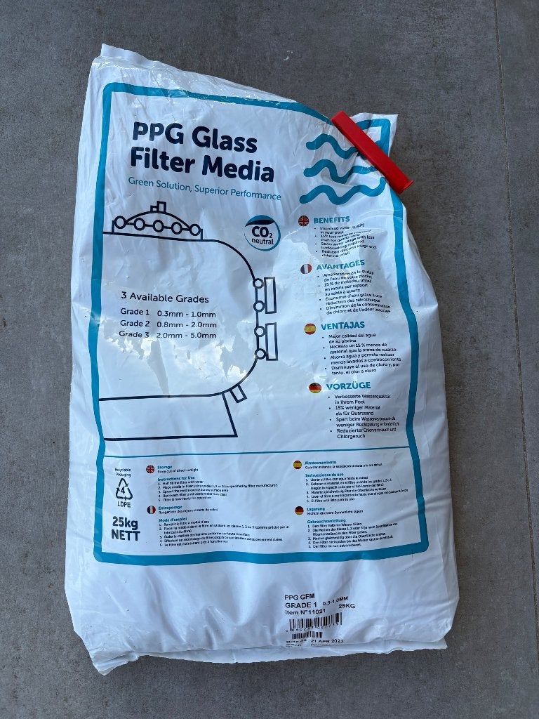 Filterglas Grade 1 - fijn - 10kg, Ophalen, Nieuw, Filter