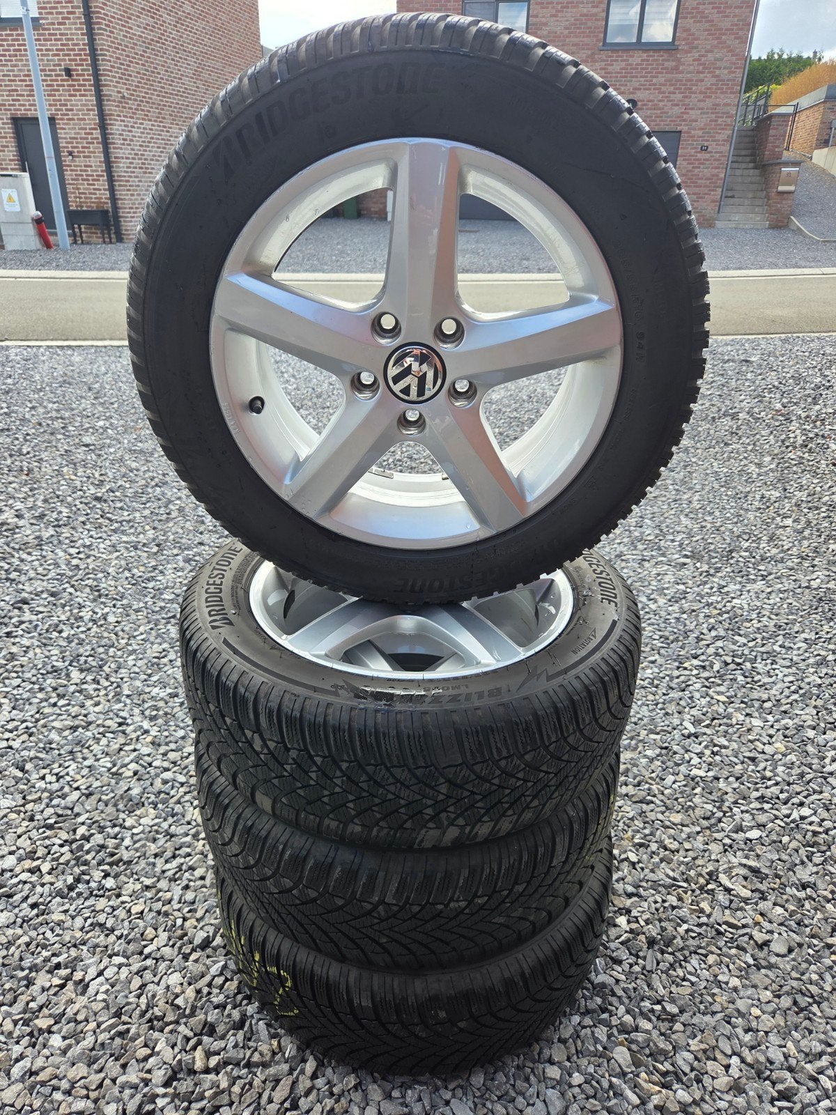 Kit Hiver Jantes VW 16" pneus 205/55/16, Autos : Pièces & Accessoires, Enlèvement, Pneu(s)