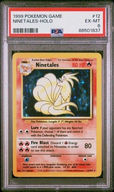 12/102 base ninetales psa 6, Hobby en Vrije tijd, Ophalen of Verzenden
