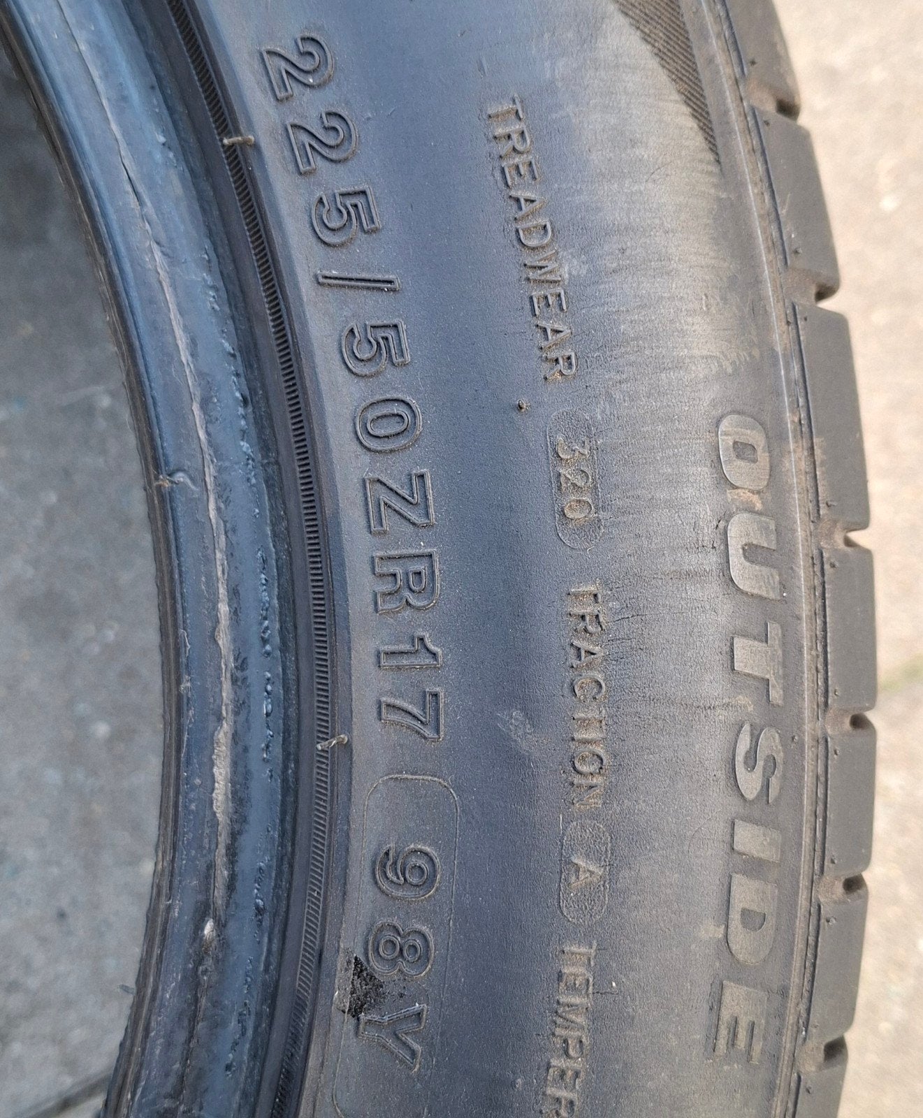 225 50 17 98Y 7mm, Auto-onderdelen, Ophalen, Gebruikt, 17 inch, Band(en)