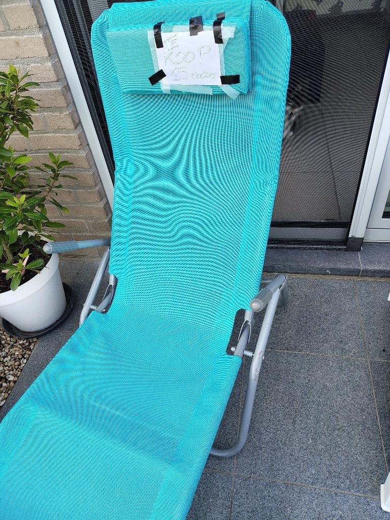 Tuinzetel, Jardin & Terrasse, Chaises longues, Enlèvement, Utilisé, Textilène, Pliant