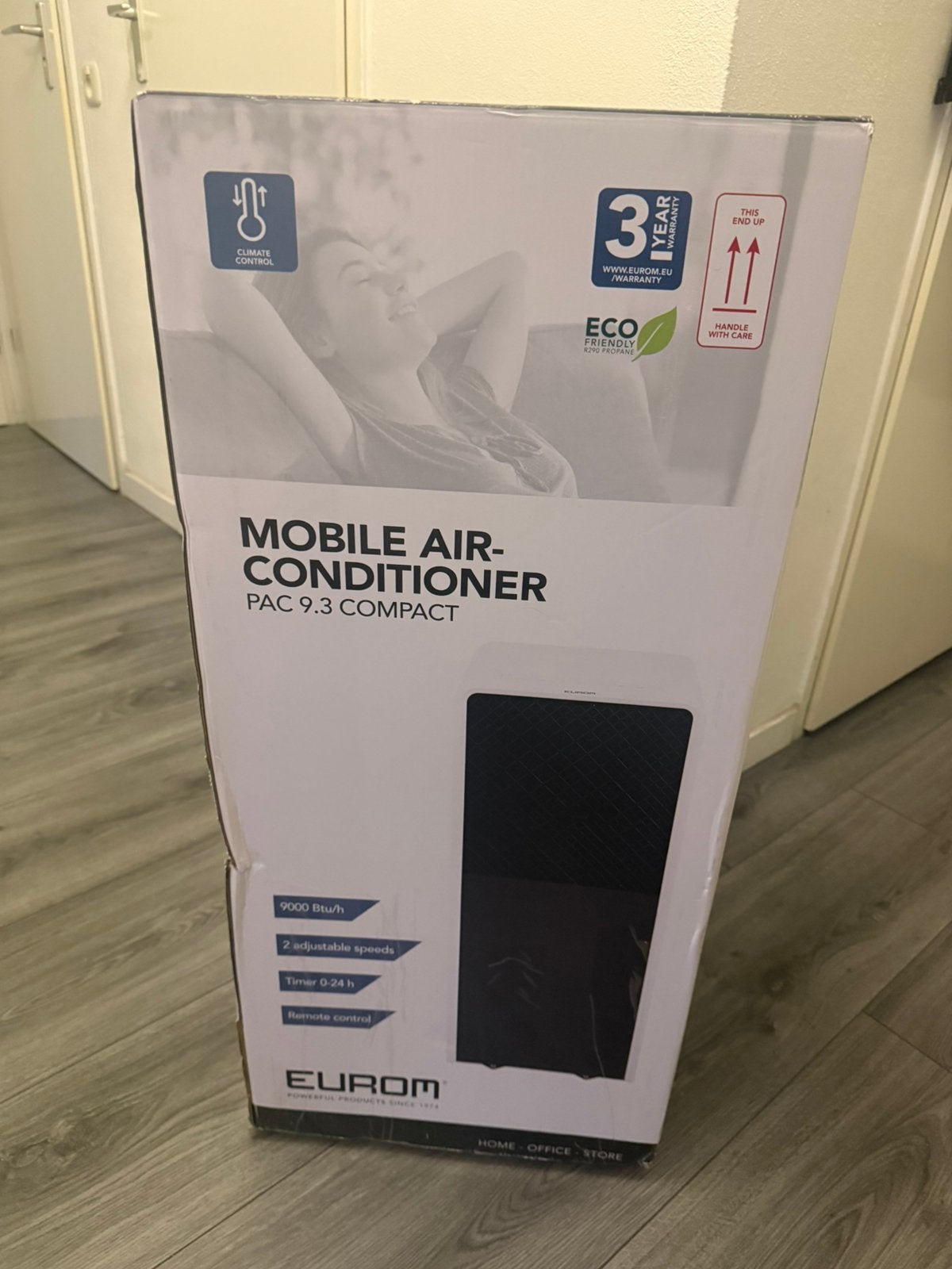 Mobiele Airco Eurom 9000 BTU - Nieuw in Doos, Electroménager, Climatiseurs, Enlèvement, Comme neuf, Climatiseur mobile, Télécommande