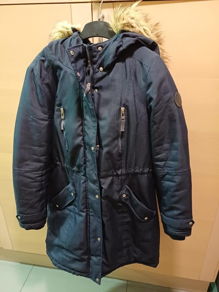 dames jas donkerblauwe kleur maat large, Kleding | Dames, Jassen | Winter, Gedragen, Maat 42/44 (L), Blauw, Ophalen of Verzenden