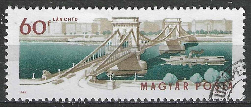 Hongrie 1964 - Yvert 1685 - Pont à câbles (ST), Envoi, Affranchi