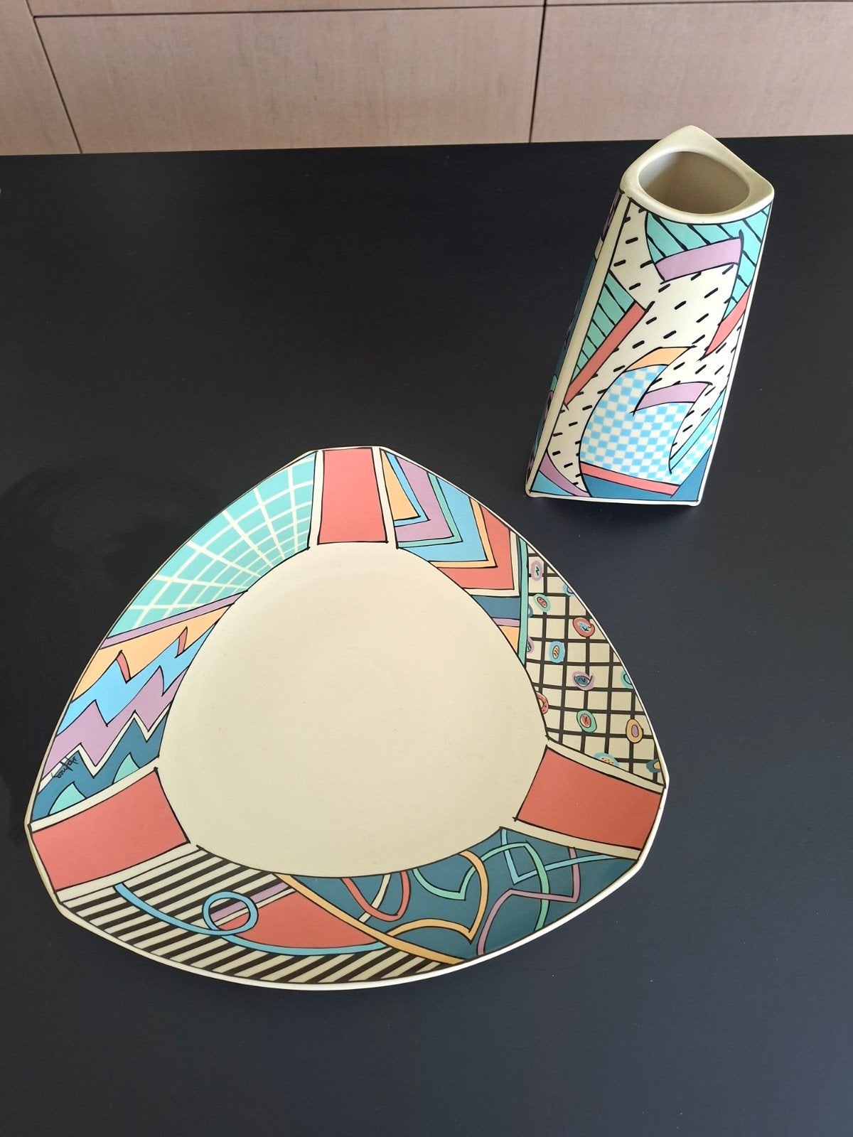 Vintage Rosenthal FLASH – vaas & schaal – Dorothy Hafner, Enlèvement ou Envoi, Comme neuf, Porcelaine, Vintage
