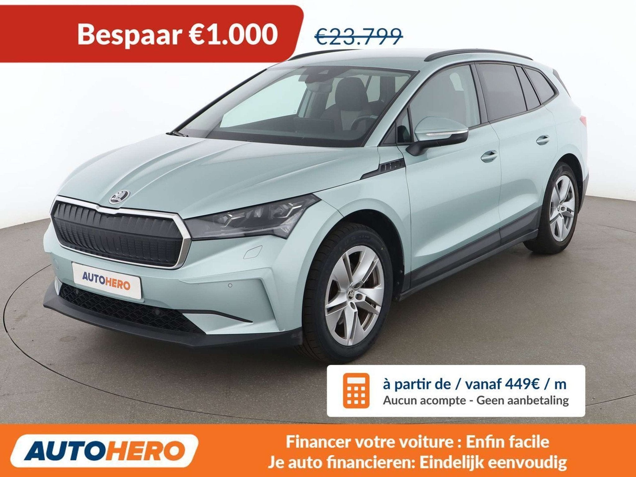 Skoda Enyaq iV 60 Lodge (bj 2021, automaat), Auto's, Automaat, Elektrisch, 5 zetels, 1965 kg