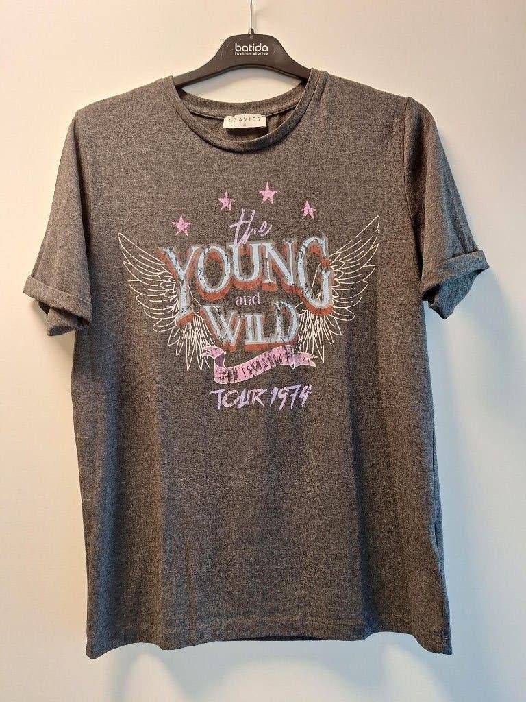 t-shirt + trui (zelfde opdruk), Kleding | Dames, Ophalen, Gedragen, Maat 34 (XS) of kleiner, Grijs
