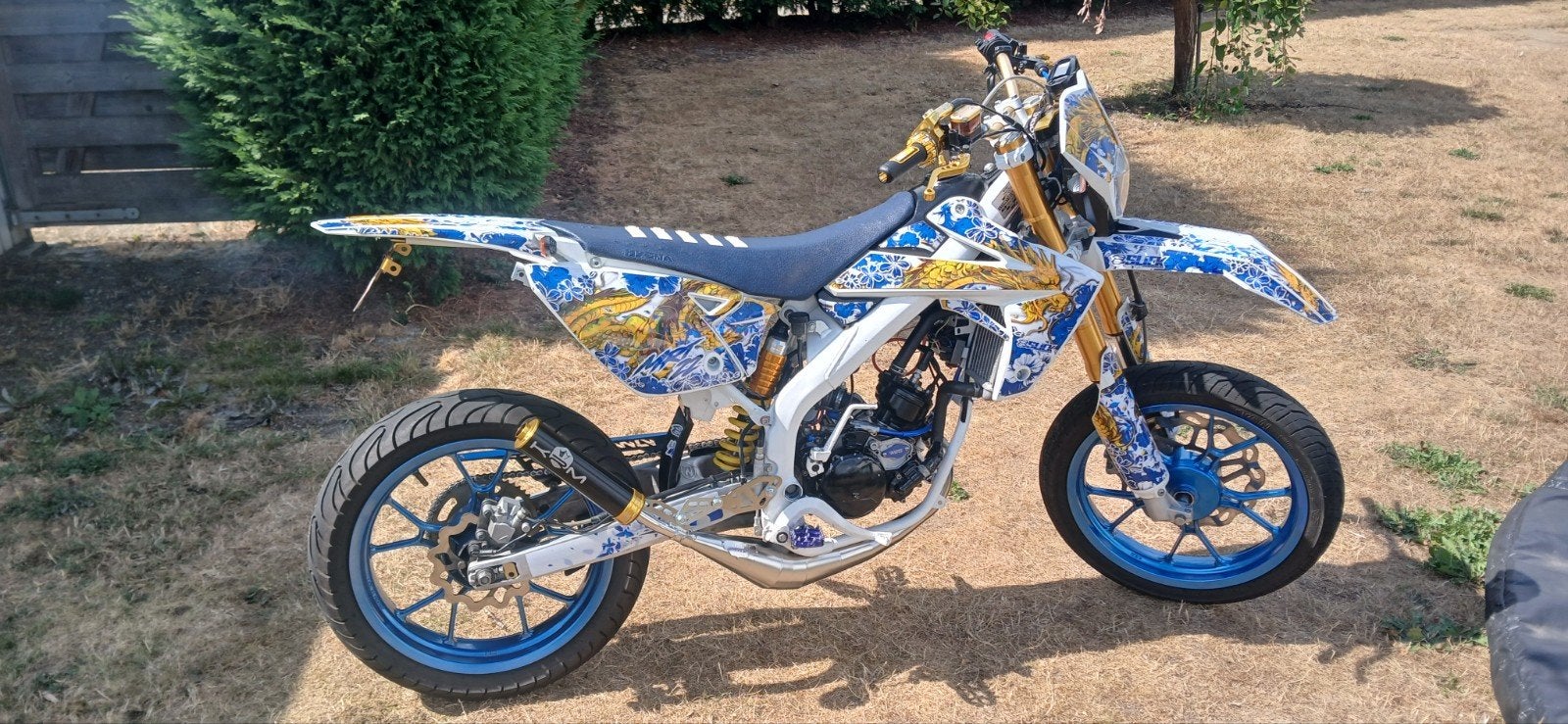 Uitlaat stage 6 50/80 chrome 2 maand oud am6 en derbi, Vélos & Vélomoteurs, Mini Bikes, Midi Bikes & Pit Bikes, Enlèvement ou Envoi