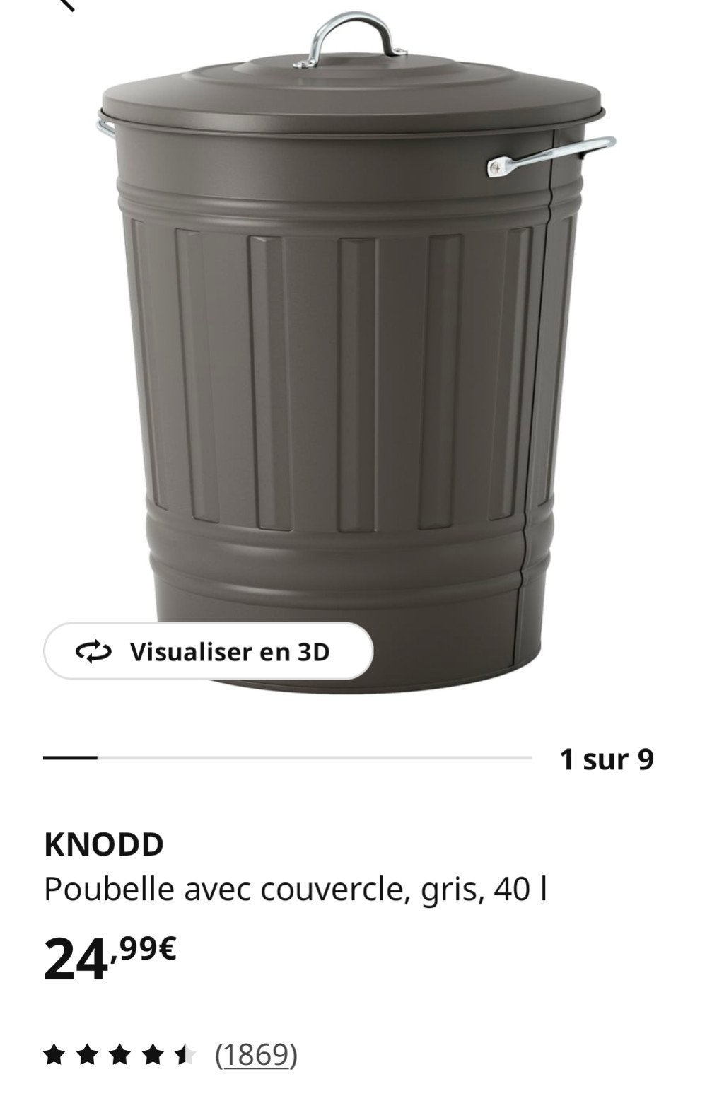 POUBELLE IKEA KNODD NEUVE BLEUE, Maison & Meubles, Accessoires pour la Maison | Poubelles, Enlèvement