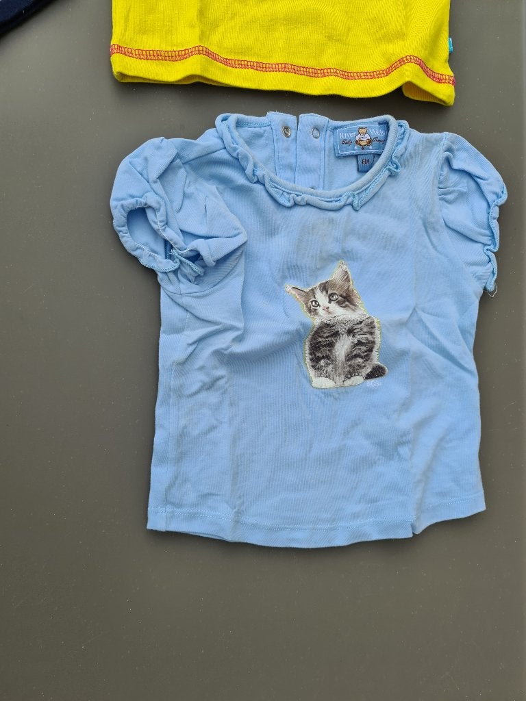 blauw t-shirt met kat River Woods 6m 68cm, Enlèvement, Comme neuf