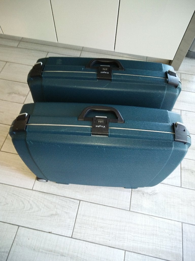 2 Reiskoffers, Gebruikt, Hard kunststof, 55 cm of meer, Ophalen