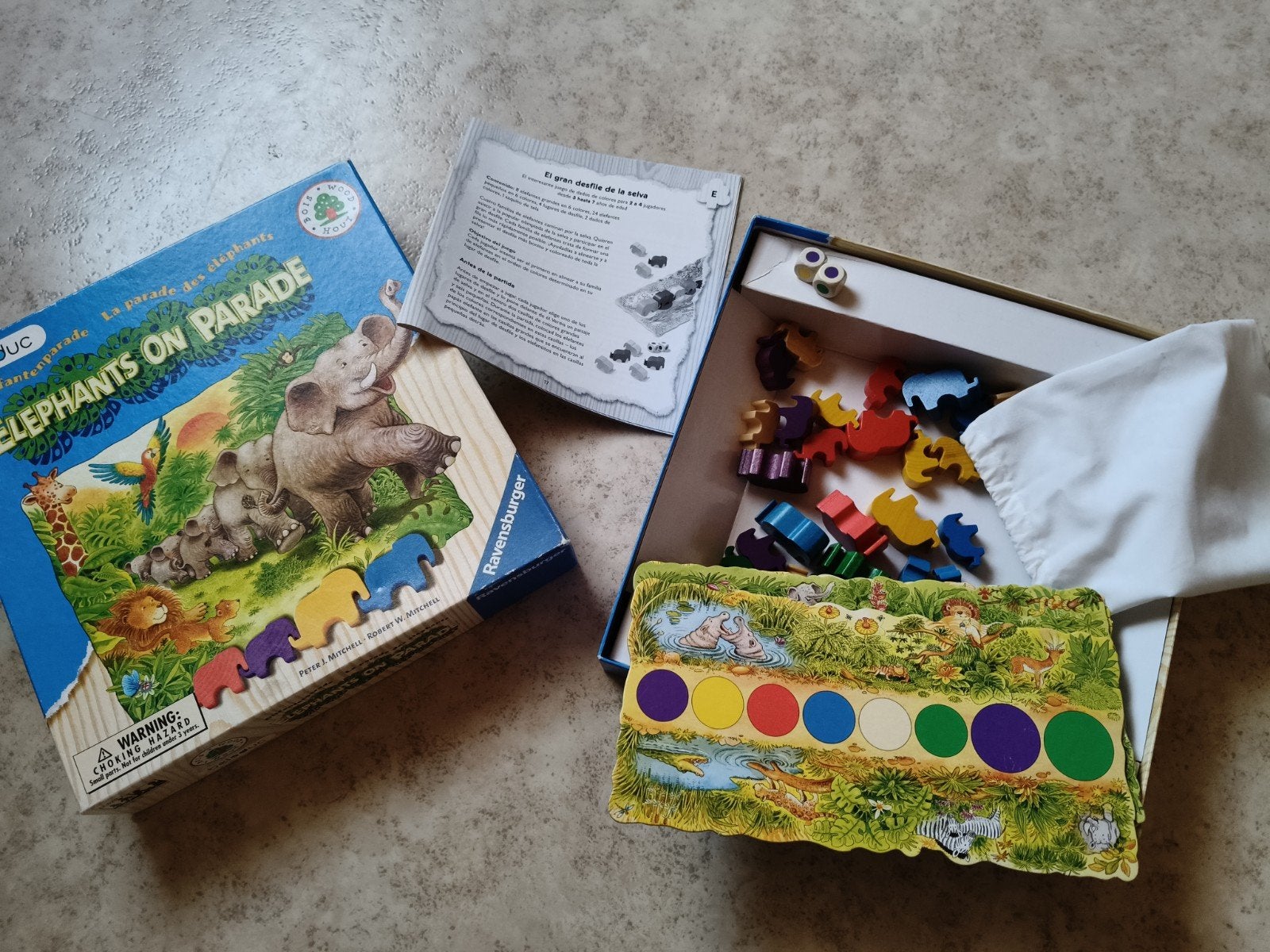 jeu de plateau Jungle Parade pour les tout-petits, Enlèvement, Comme neuf