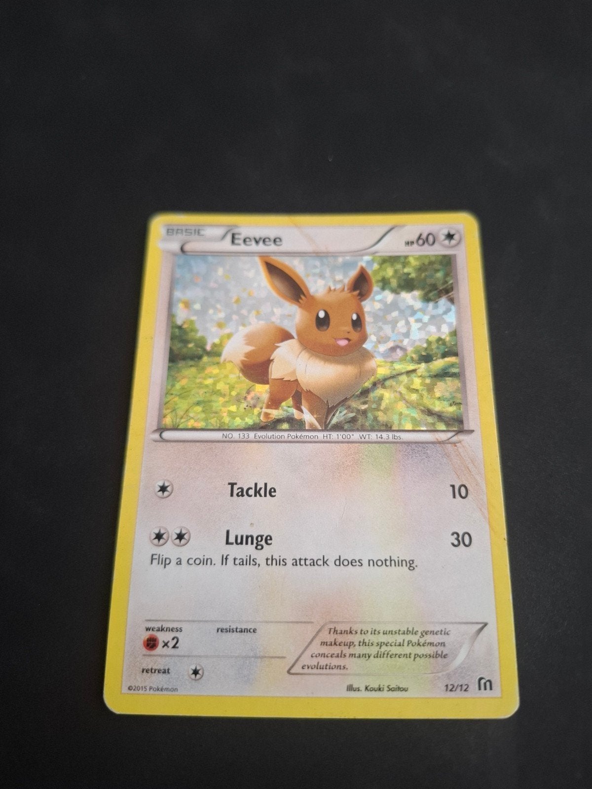 Eevee Pokémon kaart 12/12 - Basic - 2015, Ophalen of Verzenden