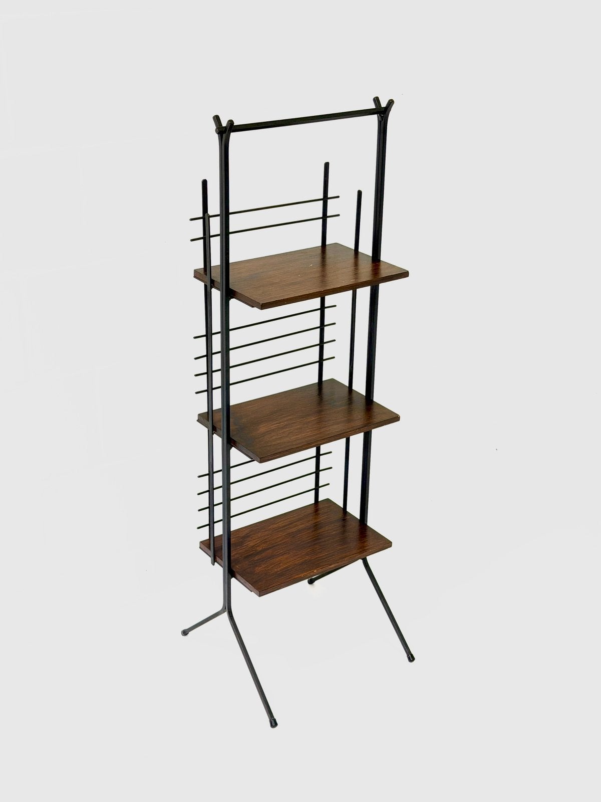 Vintage rekje, Huis en Inrichting, Kasten | Wandmeubels, Met plank(en), Gebruikt, Teakhout, 100 tot 150 cm