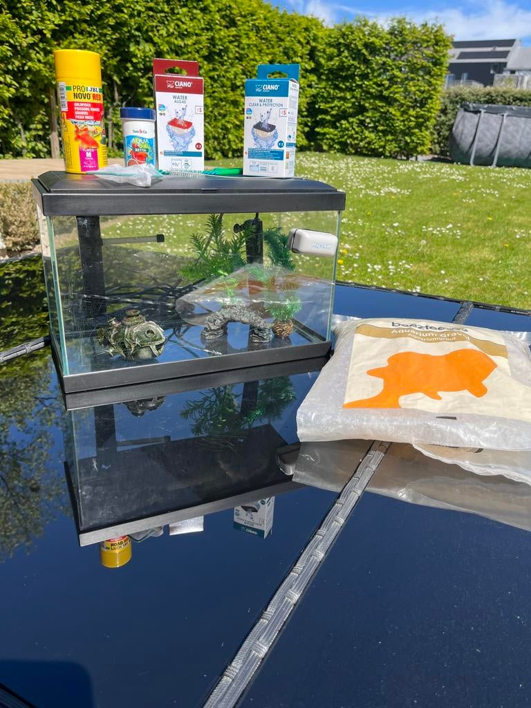 Aquarium Ciano avec éclairage LED intégré, Enlèvement, Chauffage, Comme neuf